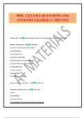 MDC 2 EXAM 1 QUESTIONS AND ANSWERS GRADED A&plus; 2025&sol;2026