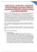 Walden University NURS 6512 NURS-6512N NURS6512 Actual Exam Questions and Answers with Rationales 2026&sol;2027 &vert; Advanced Health Assessment Midterm &vert; Pass Guarantee