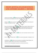 MGMT 449 FINAL EXAM QUESTIONS AND ANSWERS GRADED A&plus; 2025&sol;2026