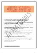 MS I QUIZ 10&colon; SKIN DISORDERS REVIEW EXAM QUESTIONS AND ANSWERS GRADED A&plus; 2025&sol;2026