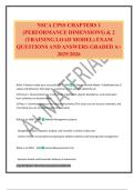 NSCA CPSS CHAPTERS 1 &lpar;PERFORMANCE DIMENSIONS&rpar; & 2 &lpar;TRAINING LOAD MODEL&rpar; EXAM QUESTIONS AND ANSWERS GRADED A&plus; 2025&sol;2026