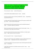 Mod 11 Unit 2 Turbine Engines Test Questions and Already Passed Solutions 2025-2026 Updated&period;