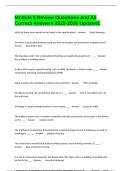 Module 5 Review Questions and All Correct Answers 2025-2026 Updated&period;