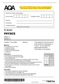 2025 AQA A-LEVEL PHYSICS Paper 3 Section A Question Paper &  Mark Scheme &lpar;Merged&rpar; Tuesday 17 June 2025 &lbrack;VERIFIED&rsqb; 