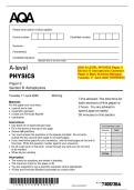 2025 AQA A-LEVEL PHYSICS Paper 3  Section B Astrophysics Question  Paper & Mark Scheme &lpar;Merged&rpar;  Tuesday 17 June 2025 &lbrack;VERIFIED&rsqb; 