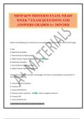 NRNP 6675 MIDTERM EXAM&comma; NR 603 WEEK 7 EXAM QUESTIONS AND ANSWERS GRADED A&plus; 2025&sol;2026
