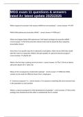 MGG exam 11 questions & answers rated A&plus; latest update 2025&sol;2026