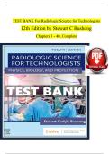 Test Bank For Radiologic Science for Technologists 12th Edition by Bushong&comma; ISBN&colon;9780323661348 Complete Guide Chapter 1-40