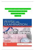 Test Bank For Seidel's Guide to Physical Examination An Interprofessional Approach 10th Edition by Jane W&period; Ball&comma; Joyce E&period; Dains ISBN&colon;9780323722483 Chapter 1 - 26 