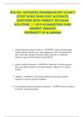 NUR 521 Advanced Pharmacology EXAM 3  STUDY GUIDE 2026&sol;2027 ACCURATE  QUESTIONS WITH CORRECT DETAILED  SOLUTIONS &vert;&vert; 100 &percnt; GUARANTEED PASS  <NEWEST VERSION>  University of Alabama 