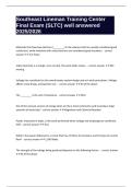 Southeast Lineman Training Center Final Exam &lpar;SLTC&rpar; well answered 2025&sol;2026