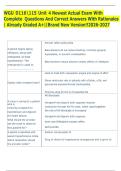 WGU D116115 Unit 4 Newest Actual Exam With  Complete  Questions And Correct Answers With Rationales  &vert; Already Graded A&plus;&vert;&vert;Brand New Version&excl;&excl;2026-2027