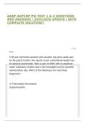 AANP AGPCNP PSI TEST 1 & 2 QUESTIONS AND ANSWERS &vert; 2025&sol;2026 UPDATE &vert; WITH COMPLETE SOLUTION&excl;&excl;