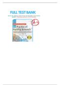 Test Bank For Burns and Grove&rsquo;s The Practice of Nursing Research 8th Edition Gray &vert; 9780323377584 &vert; All Chapters with Answers and Rationals