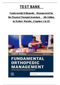 Fundamental Orthopedic Management for the Physical Therapist Assistant &lpar;5th Edition&rpar; &ndash; Chapters 1&ndash;29&comma; Robert Manske &ndash; Comprehensive Test Bank