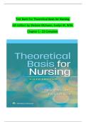Test Bank For Theoretical Basis for Nursing 6th Edition by Melanie McEwen&semi; Evelyn M&period; Wills&comma; ISBN&colon;9781975175658 Chapter 1 - 23 Complete 