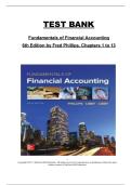 Fundamentals of Financial Accounting &lpar;6th Edition&rpar; by Fred Phillips &ndash; Chapters 1&ndash;13 Test Bank