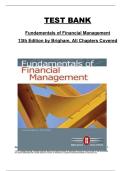 Fundamentals of Financial Management &lpar;13th Edition&rpar; by Brigham &ndash; All Chapters Covered Test Bank