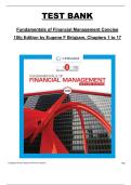 Fundamentals of Financial Management Concise &lpar;10th Edition&rpar; by Eugene F&period; Brigham &ndash; Chapters 1&ndash;17 Test Bank