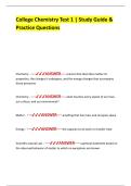 College Chemistry Test 1 &vert; Study Guide &  Practice Questions