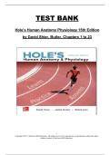 Hole&rsquo;s Human Anatomy & Physiology &lpar;15th Edition&rpar; by David Shier & Jackie Butler &ndash; Chapters 1&ndash;23 Test Bank