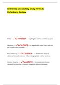 Chemistry Vocabulary &vert; Key Terms &  Definitions Review