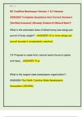 NC Certified Beekeeper Version 1 & 2 Newest  2026&sol;2027 Complete Questions And Correct Answers  &lpar;Verified Answers&rpar; &vert;Already Graded A&plus;&vert;Brand New&excl;&excl;&excl; 