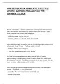 NUR 306 FINAL EXAM  CUMULATIVE &vert; 2025&sol;2026 UPDATE &vert; QUESTIONS AND ANSWERS &vert; WITH COMPLETE SOLUTION