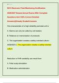   NCC Electronic Fetal Monitoring Certification  2026&sol;2027 Newest Actual Exams With Complete  Questions And 100&percnt; Correct Detailed  Answers&vert;&vert;Already Graded Answers 