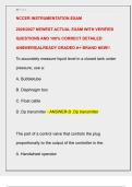 NCCER INSTRUMENTATION EXAM  2026&sol;2027 NEWEST ACTUAL EXAM WITH VERIFIED  QUESTIONS AND 100&percnt; CORRECT DETAILED  ANSWERS&vert;ALREADY GRADED A&plus; BRAND NEW&excl;&excl; 