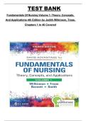 Fundamentals of Nursing Volume 1&colon; Theory&comma; Concepts&comma; and Applications &lpar;4th Edition&rpar; by Judith Wilkinson & Treas &ndash; Chapters 1&ndash;46 Test Bank