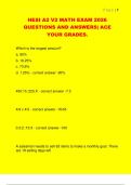 HESI A2 V2 MATH EXAM 2026  QUESTIONS AND ANSWERS&vert; ACE  YOUR GRADES&period; 