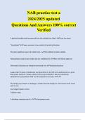 NAB Practice Test 2025 Updated Questions and Answers Study Guide 2025&sol; 2026