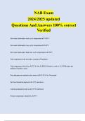 NAB Exam 2025 Updated Questions and Answers Study Guide 2025&sol; 2026
