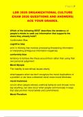 LDR 302S ORGANIZATIONAL CULTURE  EXAM 2026 QUESTIONS AND ANSWERS&vert;  ACE YOUR GRADES&period; 