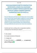 2025&sol;2026 MASSACHUSETTS CONSTRUCTION  SUPERVISOR LICENSE &lpar;CSL&rpar; EXAM BANK  COMPLETE CURRENT TESTING QUESTION AND  DETAILED CORRECT ANSWER &lpar;VERIFIED&rpar;  GUARANTEED PASS&sol;TOP-RATED A&plus;&period; 