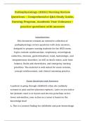 Pathophysiology &lpar;HESI&rpar; Nursing Review Questions &ndash; Comprehensive Q&A Study Guide&comma; Nursing Program&comma; Academic Year Unknown &ndash; practice questions with answers