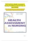 TEST BANK for Health Assessment in Nursing 7th Edition by Janet R Weber & Jane H Kelley COMPLETE CHAPTERS 1-34&vert; A&plus; GRADE GUARANTEED ALL ANSWERS AT THE BACK OF EACH CHAPTER