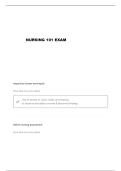 NUR 101 UNIT 1 QUESTIONS AND VERIFIED ANSWERS