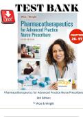 Full Test Bank &vert; Pharmacotherapeutics for Advanced Practice Nurse Prescribers 6th Edition by Woo & Wright &vert; Complete Chapter-by-Chapter Advanced Pharmacology MCQs with Verified Correct Answers and In-Depth Clinical Rationales &vert; Covers Inflammatory Disorde