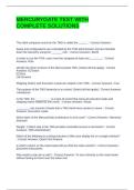 MERCURYGATE TEST WITH COMPLETE SOLUTIONS