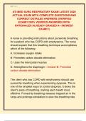 ATI MED SURG RESPIRATORY EXAM LATEST 2026  ACTUAL EXAM WITH COMPLETE QUESTIONS AND  CORRECT DETAILED ANSWERS &vert;&vert;VERIFIED  EXAM&excl;&excl;&lpar;100&percnt; VERIFIED ANSWERS&rpar; WITH  RATIONALES ALREADY GRADED A&plus; &vert;NEWEST  EXAM&excl;&excl;&excl;&vert;