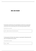 BIOL 260 QUIZ 4 QUESTIONS AND VERIFIED ANSWERS