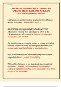 ARKANSAS JURISPRUDENCE COUNSELING  UPDATED STUDY GUIDE WITH ACCURATE  SOLUTIONS&vert;&vert;NEWEST EXAM&excl;&excl;&excl; 