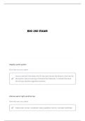 BIO 260 HUMAN ANATOMY EXAM 2 QUESTIONS AND VERIFIED ANSWERS