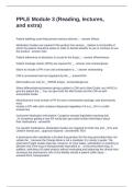PPLE Module 3 &lpar;Reading&comma; lectures&comma; and extra&rpar; Questions and Answers 2025