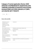 Category 11 Aerial Application Review 2025 UPDATE&vert; COMPREHENSIVE QUESTIONS AND VERIFIED ANSWERS &lpar;COMPLETE SOLUTIONS&rpar; GUARANTEED SUCCESS &vert;GRADE A&plus;&excl;&excl; &lpar;100&percnt; ACCURATE&rpar; GET IT RIGHT&excl;&excl;