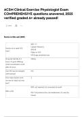 ACSM Clinical Exercise Physiologist Exam COMPREHENSIVE questions answered&comma; 2025 verified graded A&plus; already passed&excl;