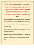 NR 293 EXAM 1 &sol; NR 293 PHARMACOLOGY EXAM 1  NEWEST ACTUAL 2026&sol;2027 EXAM COMPLETE 100  QUESTIONS AND CORRECT DETAILED ANSWERS  &lpar;VERIFIED ANSWERS&rpar; &vert;ALREADY GRADED A&plus;  &lpar;CHAMBERLAINE COLLEGE OF NURSING&rpar;&vert;BRAND  NEW&excl;&excl;