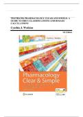 Test Bank - Pharmacology Clear and Simple&colon; A Guide to Drug Classifications and Dosage Calculations&comma; 4th Edition &lpar;Watkins&comma; 2022&rpar;&comma; Chapter 1-21 &vert; All Chapters